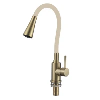 Смеситель для кухни Savol S-3002CM-12 цвет Золото матовое Бежевый