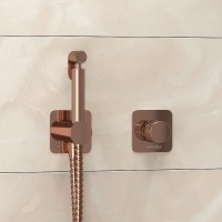 Гигиенический душ со смесителем WasserKRAFT Paar A8851.290.292.335 Розовое золото латунь встраиваемый