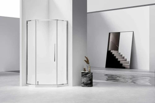Душевой уголок Vincea Slim-N 100x100 VSP-4SN100CL профиль Хром стекло прозрачное