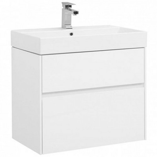 Тумба под раковину Aquanet Бруклин 70 подвесная Белая 203959 МДФ / ЛДСП