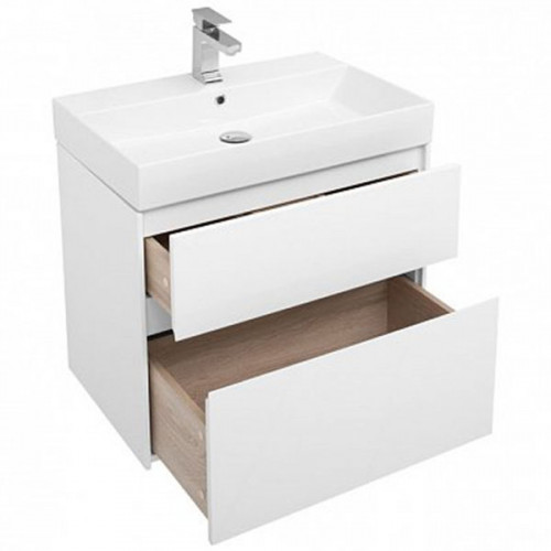 Тумба под раковину Aquanet Бруклин 70 подвесная Белая 203959 МДФ / ЛДСП