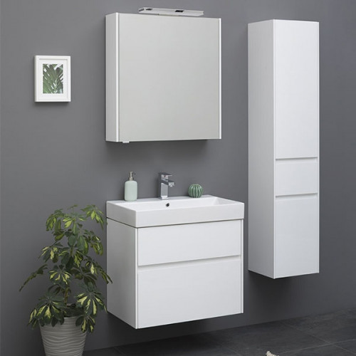 Тумба под раковину Aquanet Бруклин 70 подвесная Белая 203959 МДФ / ЛДСП