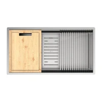 Кухонная мойка Lemark Tabaga 820 9937133 цвет Сталь