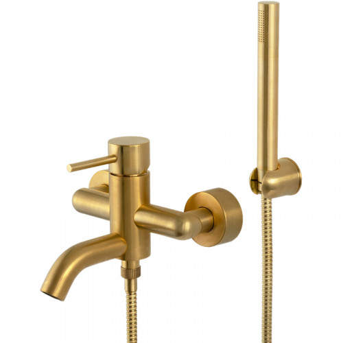Смеситель для ванны Remer X-Style X02BG Золото брашированное латунь на стену