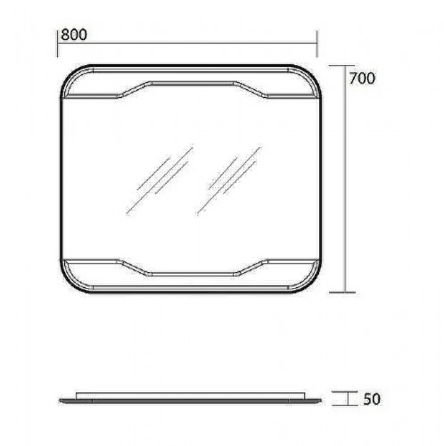 Зеркало Kerasan Waldorf 80 740701 c выключателем стекло