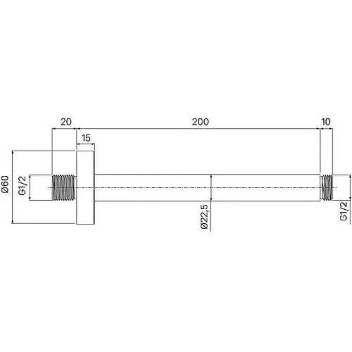 Кронштейн для верхнего душа Iddis Optima Home OPH20BRi61 Черный матовый