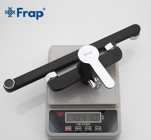 Смеситель для ванны Frap H42 F2242 универсальный Черный матовый Хром латунь на стену