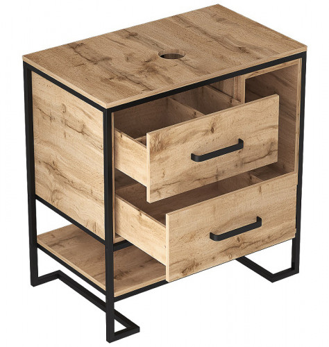 Тумба под раковину 1MarKa Grunge Loft 80Н Ц0000005442 Дуб Вотан МДФ / ЛДСП