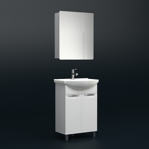 Тумба под раковину Corozo Монро 60 SD-00000663 Белая МДФ / ЛДСП