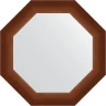 Зеркало Evoform Octagon 52х52 BY 3727 в багетной раме - Орех 65