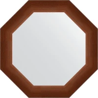 Зеркало Evoform Octagon 52х52 BY 3727 в багетной раме - Орех 65