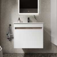 Тумба под раковину Sancos Smart 60 SM60W подвесная Белый глянец МДФ / ЛДСП