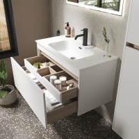 Тумба под раковину Sancos Smart 60 SM60W подвесная Белый глянец МДФ / ЛДСП