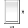 Зеркало Corozo Техас 50 SD-00000586 Белое МДФ / ЛДСП, стекло