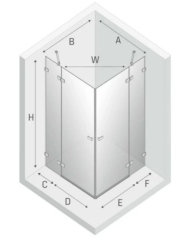 Душевой уголок New Trendy Avexa Black 100x110 EXK-1841 профиль Черный стекло прозрачное