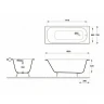 Чугунная ванна Delice Continental 160x70 DLR230626-AS без отверстий под ручки с антискользящим покрытием