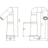 Смеситель для раковины Haiba HB10813-3 Пепельный латунь