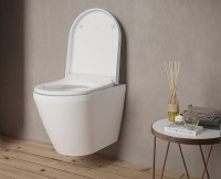 Унитаз Vitra Integra Round 7041B003-0075 подвесной без сиденья фарфор подвесной
