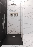 Душевой поддон из искусственного камня Starohome Solid 120х90 1237432 Black Matt