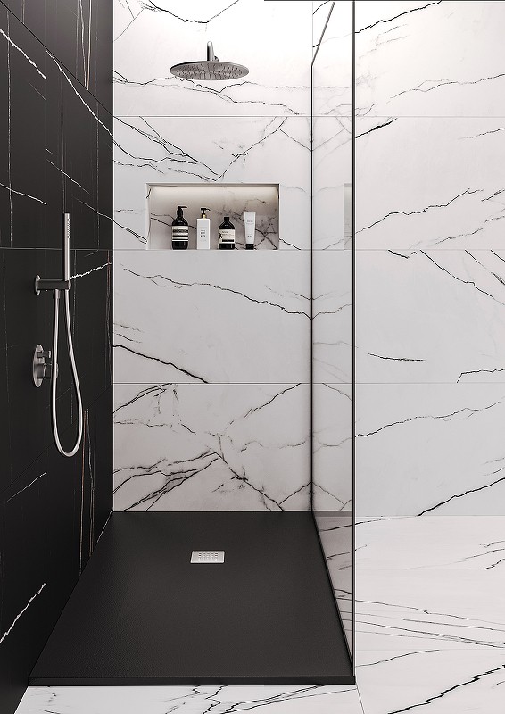 Душевой поддон из искусственного камня Starohome Solid 120х90 1237432 Black Matt