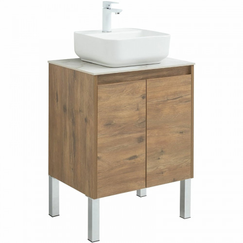 Тумба под раковину Aquanet Nova Lite 60 298849 подвесная Дуб рустикальный МДФ / ЛДСП