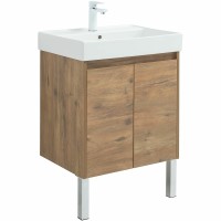Тумба под раковину Aquanet Nova Lite 60 298849 подвесная Дуб рустикальный МДФ / ЛДСП