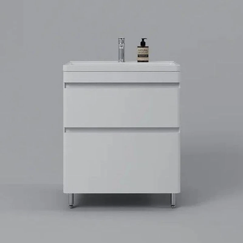 Тумба под раковину Style Line Атлантика 70 Люкс Plus СС-00002342 Белая матовая антискрейтч МДФ / ЛДСП