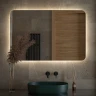 Зеркало Defesto Opti 120x80 DF 2810RH с подсветкой 38W-4500К/ИК - выключатель/Нейтральный белый свет