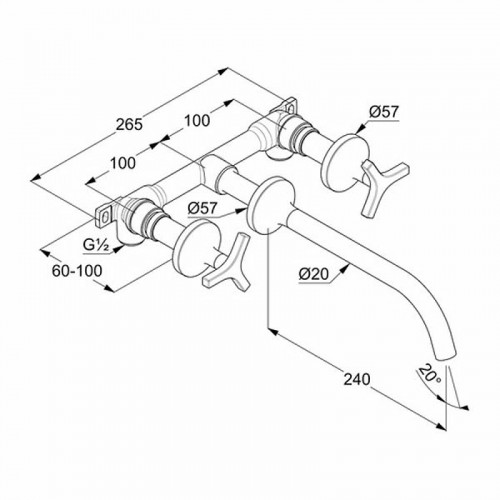 Смеситель для раковины Kludi Nova Fonte 201460539 Хром