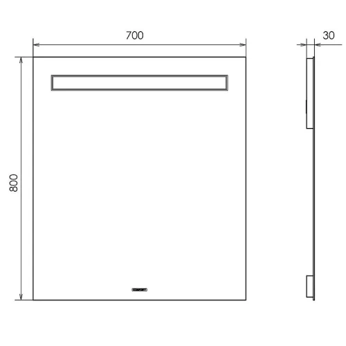 Зеркало Comforty Астра 70 00-00014247 с подсветкой с механическим выключателем