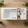 Ванна из искусственного камня Delice Diapason 175х70 DLR330063RB-M цвет Белый матовый с черными ручками