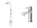 Комплект смесителей BelBagno Аврора (Aurora) AURORA-VSCM/LVM-CRM цвет Хром
