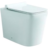 Комплект унитаза SantiLine SL-5021 со смывным бачком SL-02 с клавишей смыва Хром фаянс приставной
