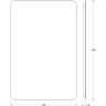 Зеркало Defesto Opti 80x120 DF 2810 с подсветкой 38W-4500К/Без выключателя/Нейтральный белый свет