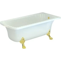 Ванна из искусственного камня Migliore Olivia Ang 174х80 25502 ножки Leone Lux Золото