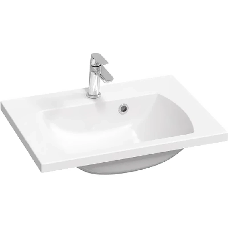 Раковина Ravak Classic II 60 XJX01160003 Белая искусственный камень (литьевой мрамор) подвесная, полувстраиваемая
