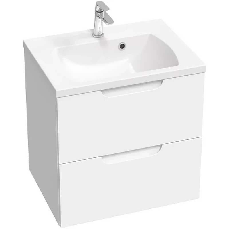 Раковина Ravak Classic II 60 XJX01160003 Белая искусственный камень (литьевой мрамор) подвесная, полувстраиваемая