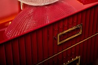 Тумба под раковину Boheme Armadi Art Monaco 100 867-100-RG Бордо глянец Золото МДФ / ЛДСП