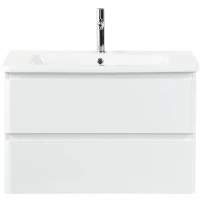 Тумба под раковину BelBagno 105 ALBANO-CER-1050-2C-SO-BL подвесная Bianco Lucido МДФ / ЛДСП
