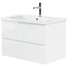 Тумба под раковину BelBagno 105 ALBANO-CER-1050-2C-SO-BL подвесная Bianco Lucido МДФ / ЛДСП