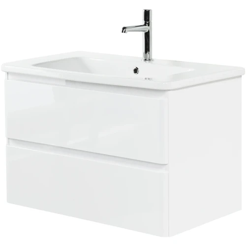 Тумба под раковину BelBagno 105 ALBANO-CER-1050-2C-SO-BL подвесная Bianco Lucido МДФ / ЛДСП