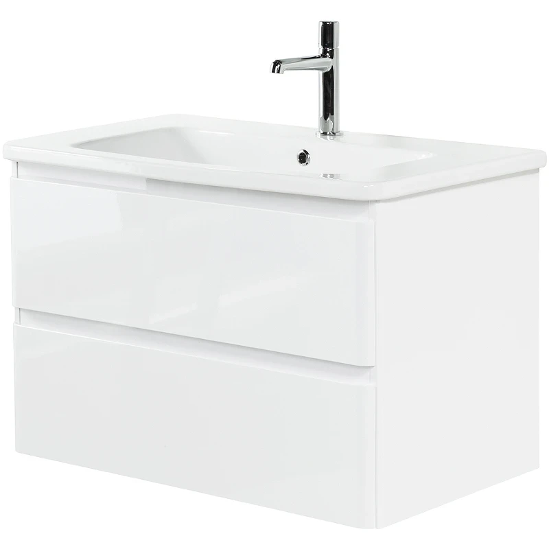 Тумба под раковину BelBagno 105 ALBANO-CER-1050-2C-SO-BL подвесная Bianco Lucido МДФ / ЛДСП