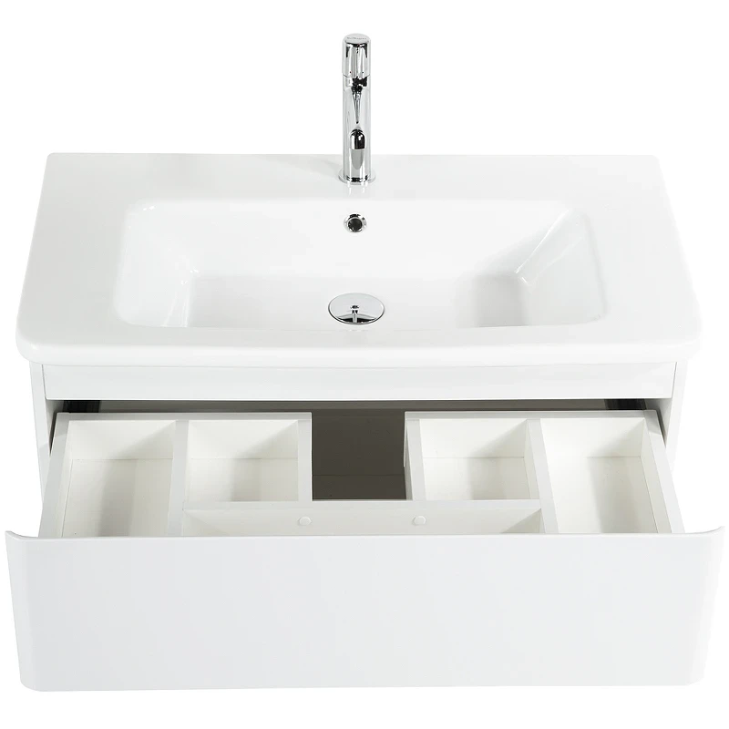 Тумба под раковину BelBagno 105 ALBANO-CER-1050-2C-SO-BL подвесная Bianco Lucido МДФ / ЛДСП