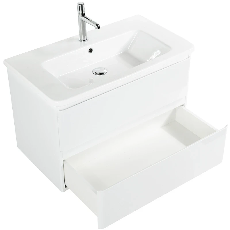 Тумба под раковину BelBagno 105 ALBANO-CER-1050-2C-SO-BL подвесная Bianco Lucido МДФ / ЛДСП