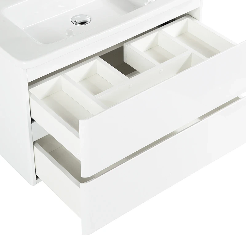 Тумба под раковину BelBagno 105 ALBANO-CER-1050-2C-SO-BL подвесная Bianco Lucido МДФ / ЛДСП
