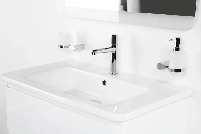 Тумба под раковину BelBagno 105 ALBANO-CER-1050-2C-SO-BL подвесная Bianco Lucido МДФ / ЛДСП