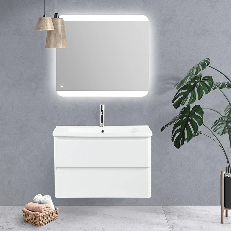 Тумба под раковину BelBagno 105 ALBANO-CER-1050-2C-SO-BL подвесная Bianco Lucido МДФ / ЛДСП