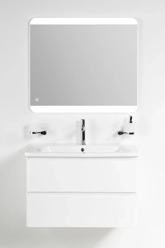 Тумба под раковину BelBagno 105 ALBANO-CER-1050-2C-SO-BL подвесная Bianco Lucido МДФ / ЛДСП