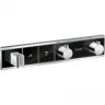 Смеситель для душа Hansgrohe RainSelect 15355600 с термостатом Черный Хром латунь встраиваемый