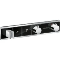 Смеситель для душа Hansgrohe RainSelect 15355600 с термостатом Черный Хром латунь встраиваемый